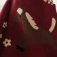 Festive Equestrian Red Fleece Blanket - image 7