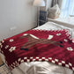 Festive Equestrian Red Fleece Blanket - image 1