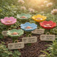 Flower-Shaped Resin Bee Watering Station - Set (5 Colors) - 5PCS - 2.56"L x 3.94"H - image 2