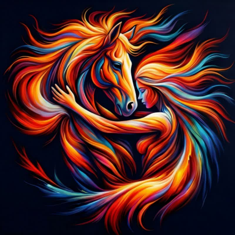 Horse & Goddess Decorative Wall Art - image 1