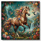 Horse & Floral 3D Effect Decorative Wall Art - image 1