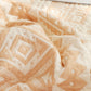 Beige Geometric Pattern Cotton Gauze Quilt - image 3