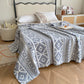Ethnic Style Geometric Cotton Gauze Quilt - Blue - Queen - image 2