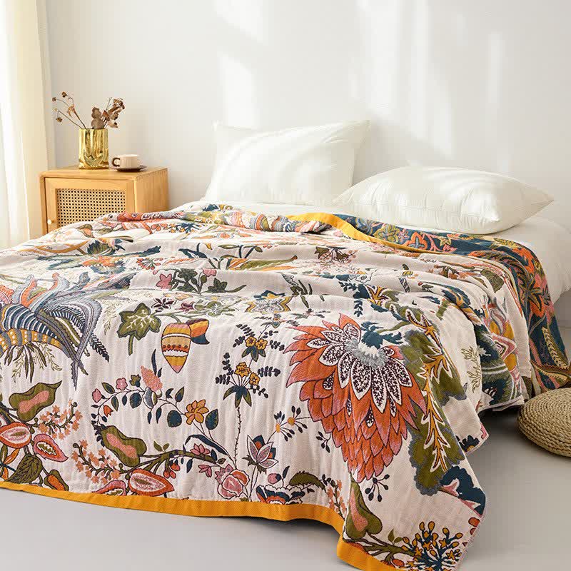 Dreamy Rainforest Cotton Gauze Reversible Quilt - image 1