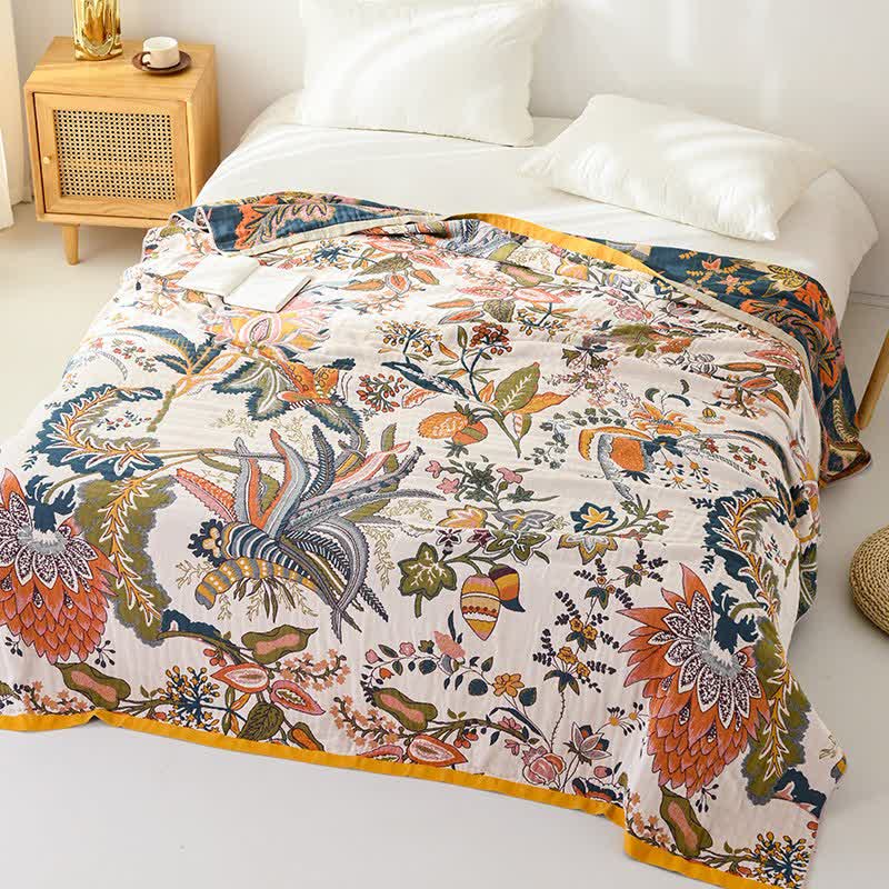 Dreamy Rainforest Cotton Gauze Reversible Quilt - image 2