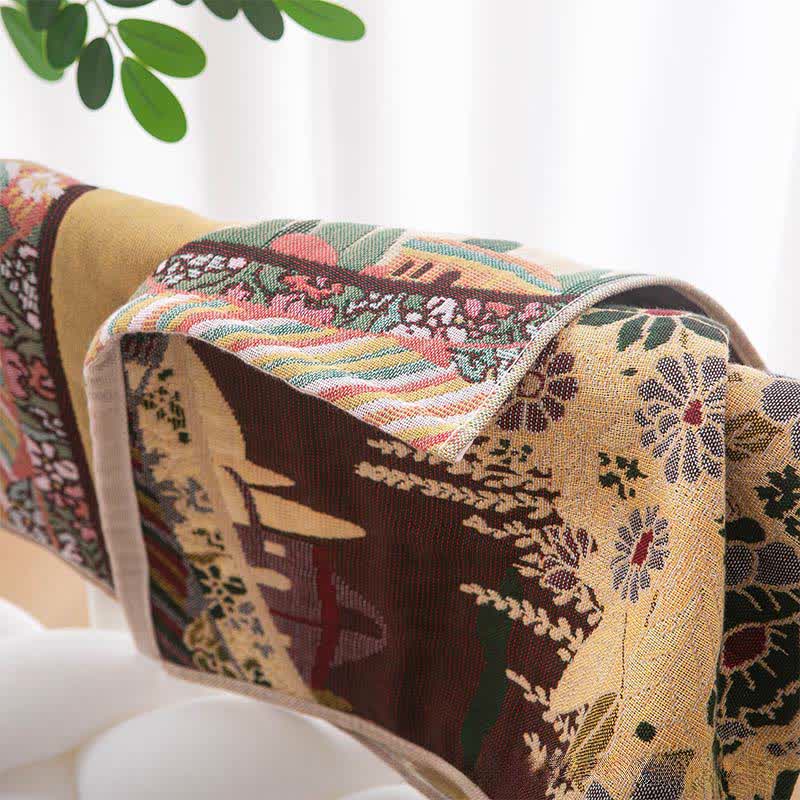 Rustic Horse Floral Cotton Gauze Towel - image 3