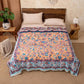 Blue Floral Cotton Gauze Quilt - image 1