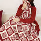 Oriental Auspicious Pattern Plaid Throw Blanket - image 3