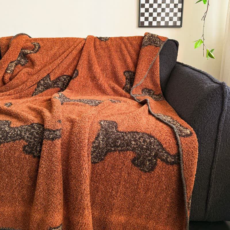 Vintage Leopard Fluffy Throw Blanket - 79"W x 90"L - image 0