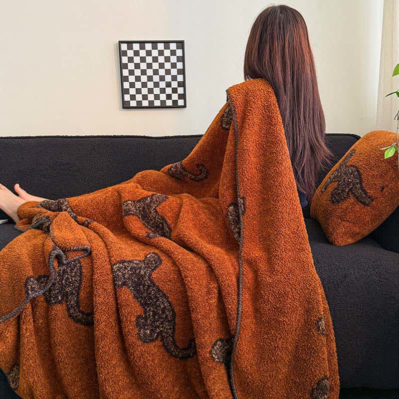 Vintage Leopard Fluffy Throw Blanket - image 6