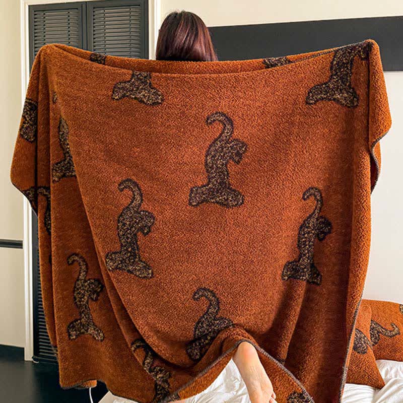 Vintage Leopard Fluffy Throw Blanket - image 3