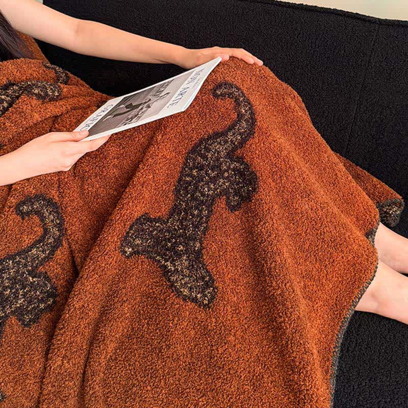 Vintage Leopard Fluffy Throw Blanket - image 9