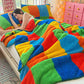 Colorful Plaid Fluffy Throw Blanket - image 6