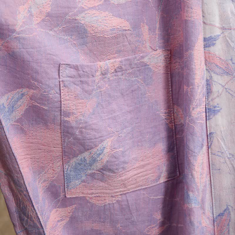 Weekend Escapades Natural Leaf Cotton Gauze Kimono Robe - image 19
