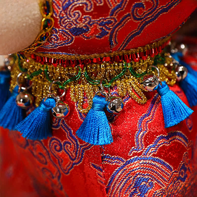 Brocade Chinoiserie Artistic Horse Plushie - image 11