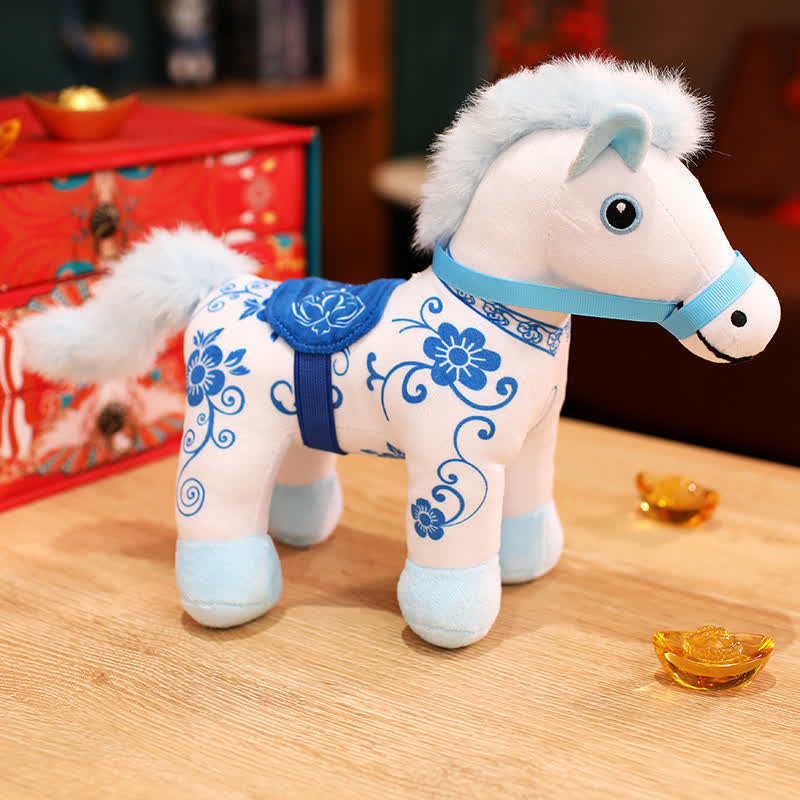 Festive 2026 Year of the Horse Plush - Beige(Blue and White Porcelain) - 2PCS - 12"H - image 15