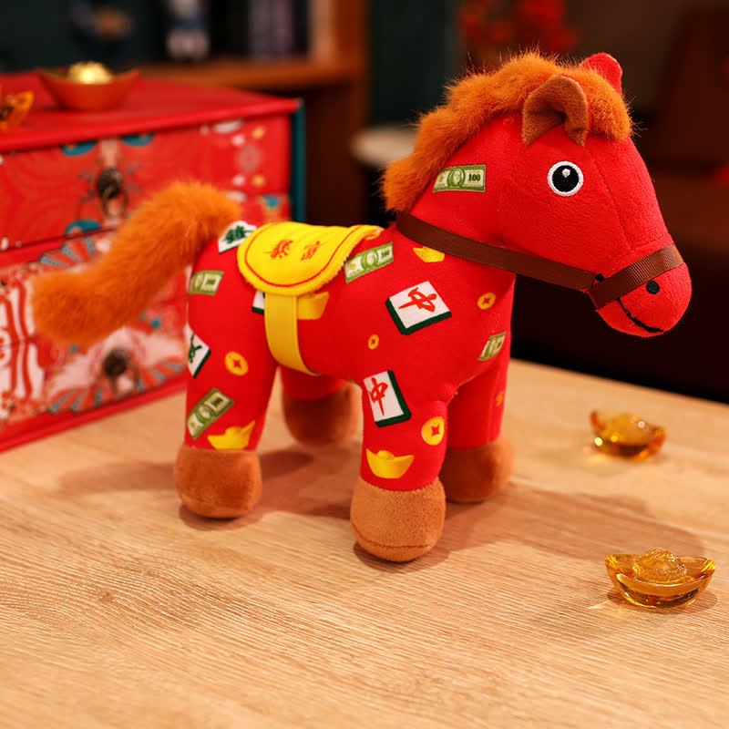 Festive 2026 Year of the Horse Plush - Red (Get Rich) - 2PCS - 12"H - image 9