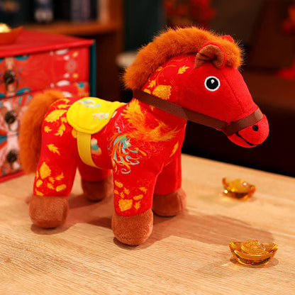 Festive 2026 Year of the Horse Plush - Red (Phoenix) - 2PCS - 12"H - image 7