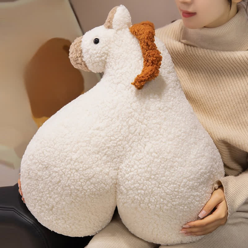 Creative "Horse Butt" Sherpa Plush Pillow - image 8