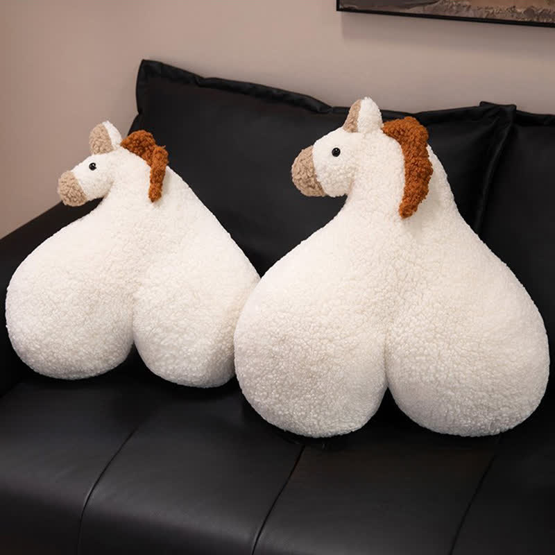 Creative "Horse Butt" Sherpa Plush Pillow - image 6