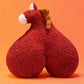 Creative "Horse Butt" Sherpa Plush Pillow - Wine - 19"W x 21"H - image 9