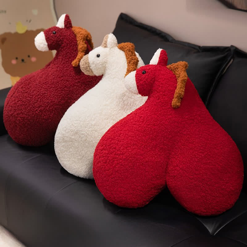 Creative "Horse Butt" Sherpa Plush Pillow - image 2