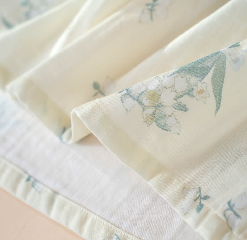 Bellflower Floral Cotton Gauze Nightgown - image 6