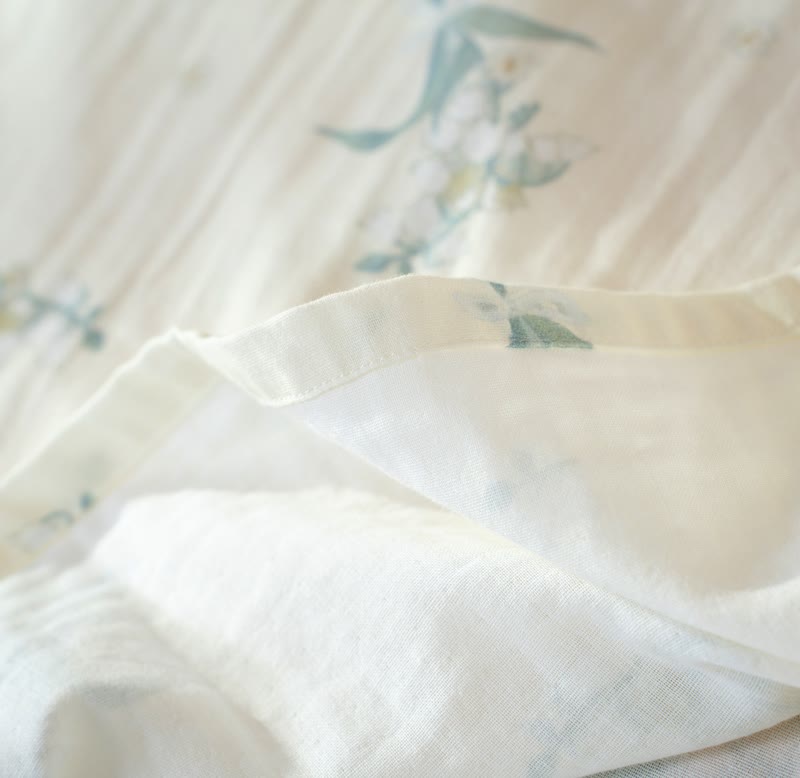 Bellflower Floral Cotton Gauze Nightgown - image 7