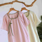Minimalist Oriental Style Cotton Gauze Nightdress - image 3