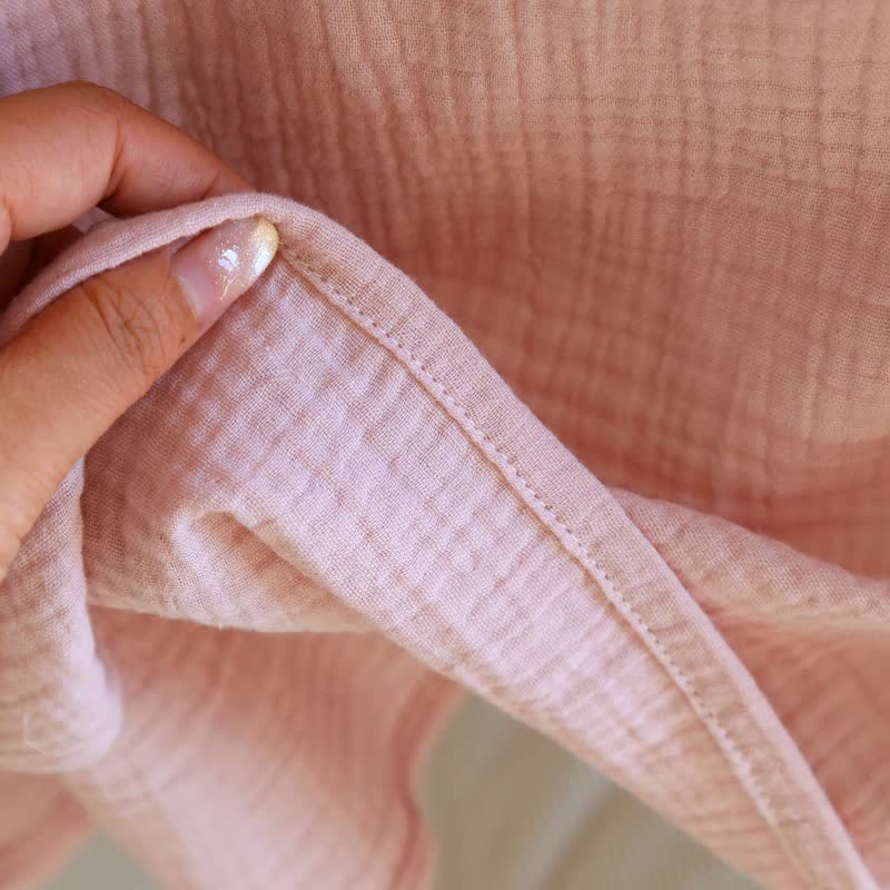 Minimalist Oriental Style Cotton Gauze Nightdress - image 11
