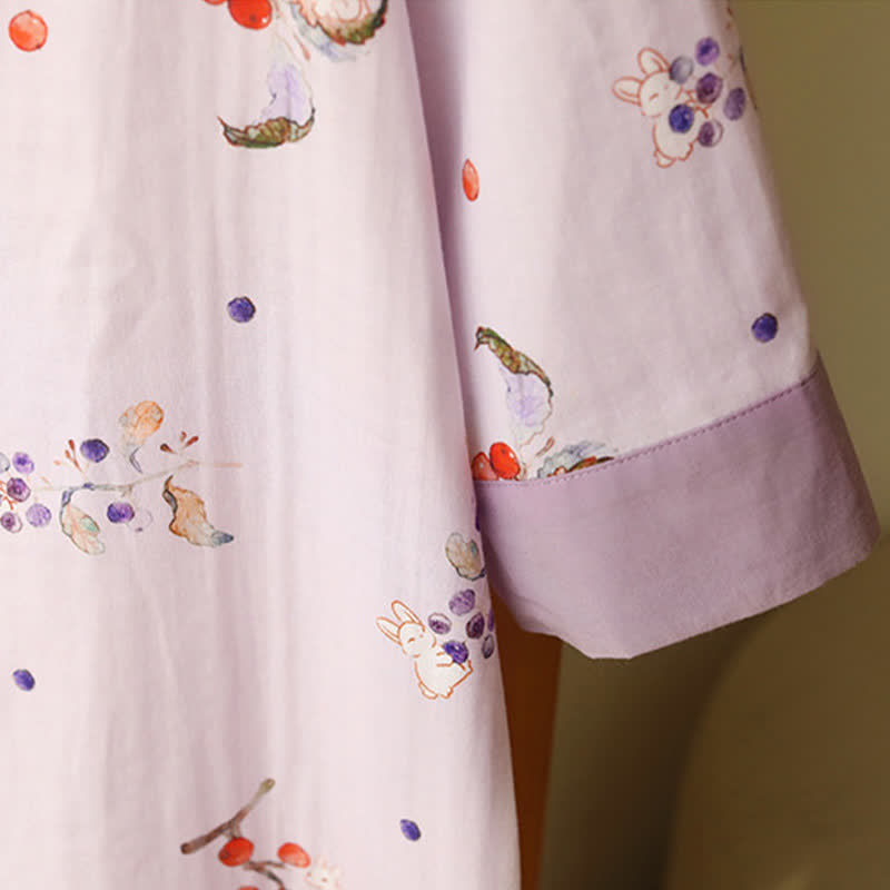 Rabbit & Berry Cotton Gauze Nightdress - image 4