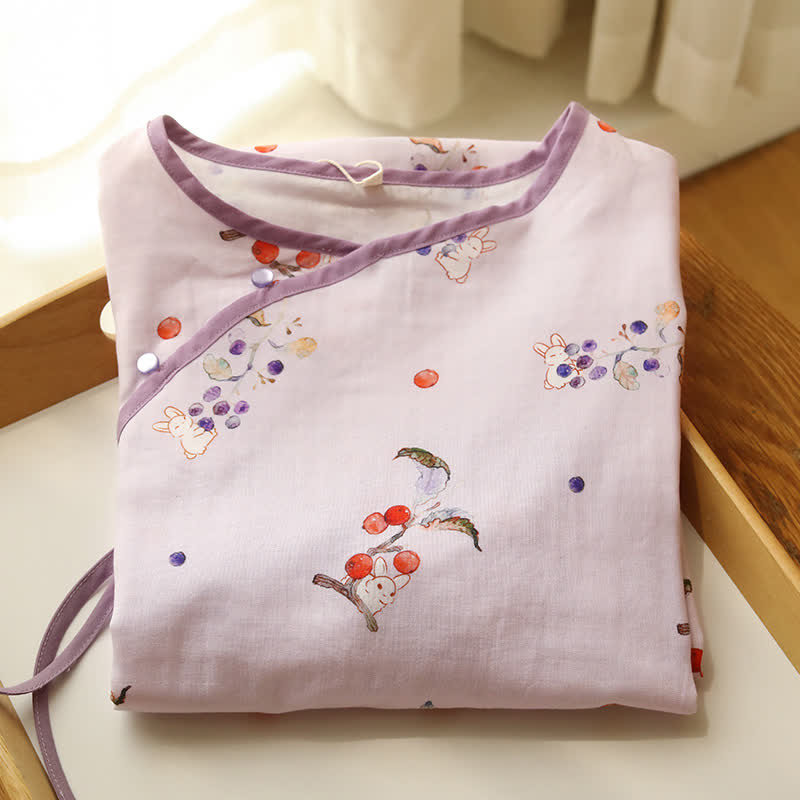 Rabbit & Berry Cotton Gauze Nightdress - image 1