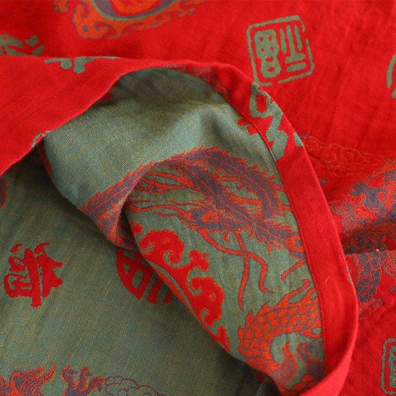 Auspicious Mandarin Collar Cotton Pajama Set - image 6