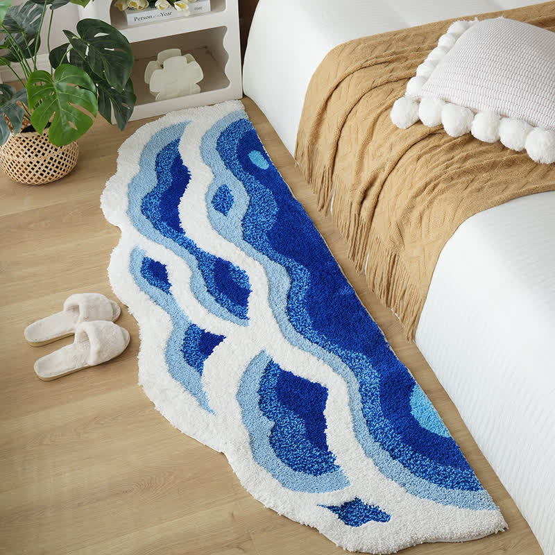 3D Ocean Wave Tufted Bath Rug - 27"W x 63"L - image 0