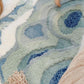 Abstract Ocean Wave Shaped Flocked Rug - image 9