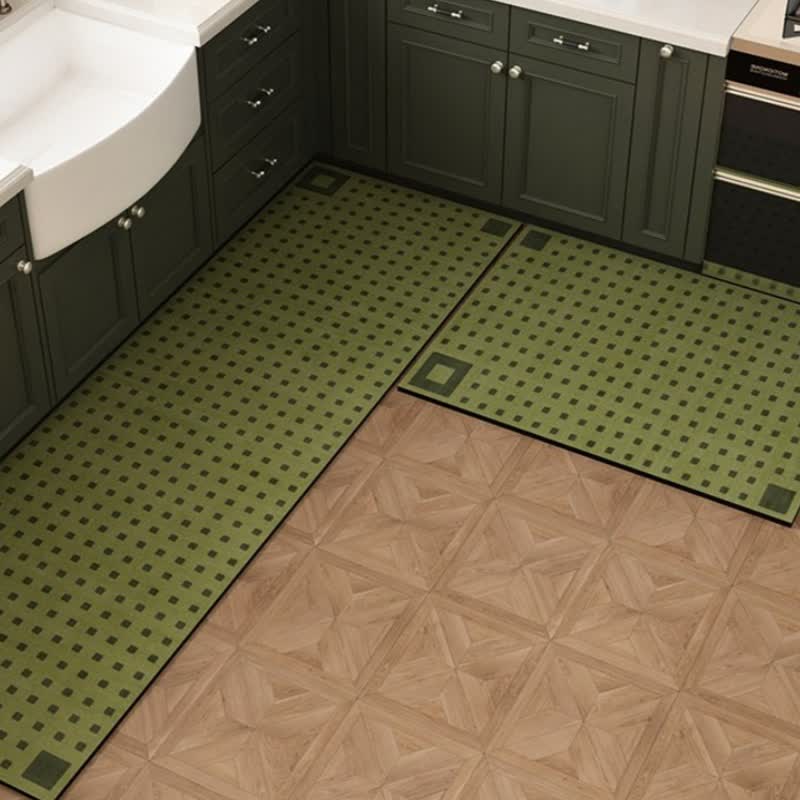 Diatom Mud Mini Check Kitchen Rug - 23" x 35"+23" x 71" - image 0