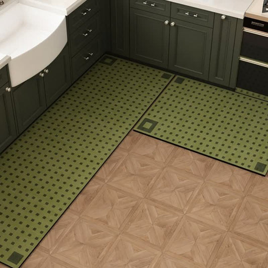 Diatom Mud Mini Check Kitchen Rug - 23" x 35"+23" x 71" - image 0