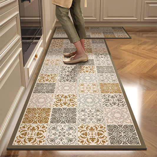 Diatom Mud Vintage Pattern Kitchen Rug - 23" x 35"+23" x 71" - image 0