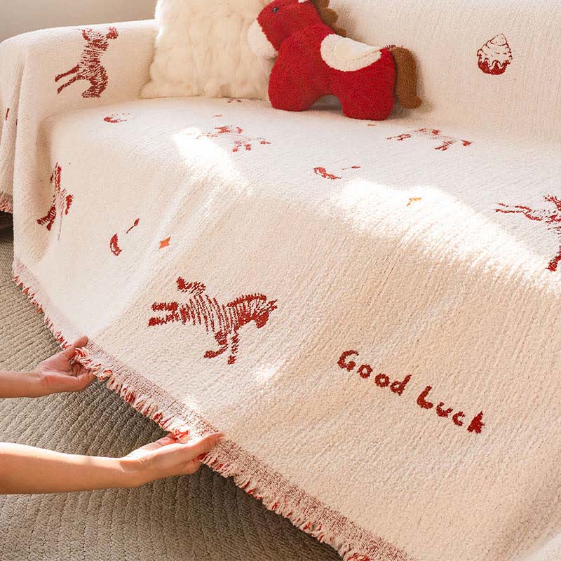 New Year Lucky Horse Sofa Protector - image 5