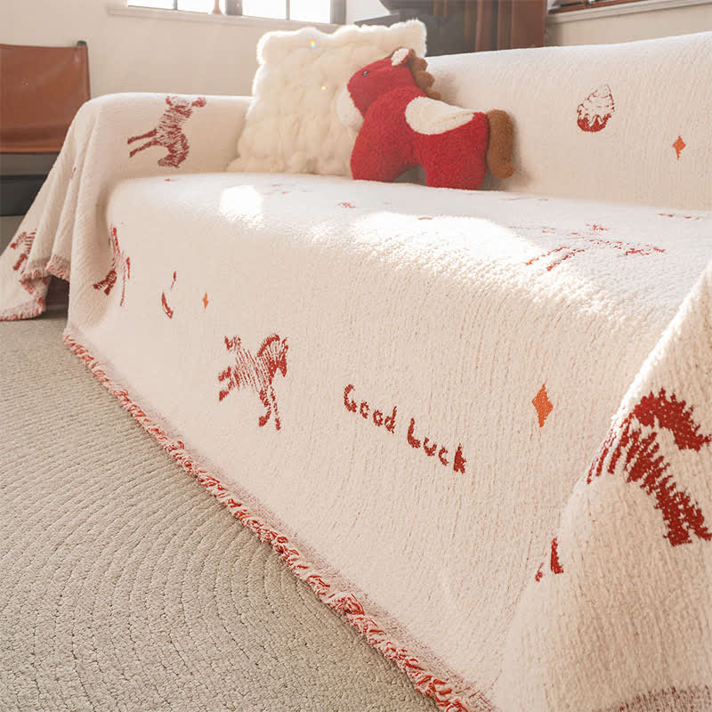 New Year Lucky Horse Sofa Protector - image 4