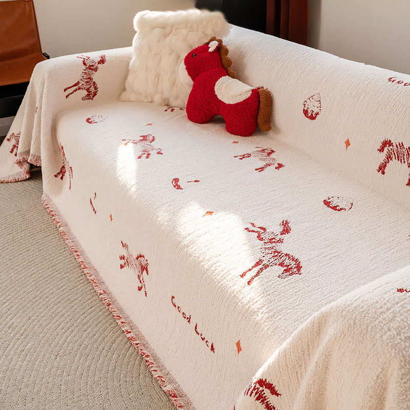 New Year Lucky Horse Sofa Protector - image 3