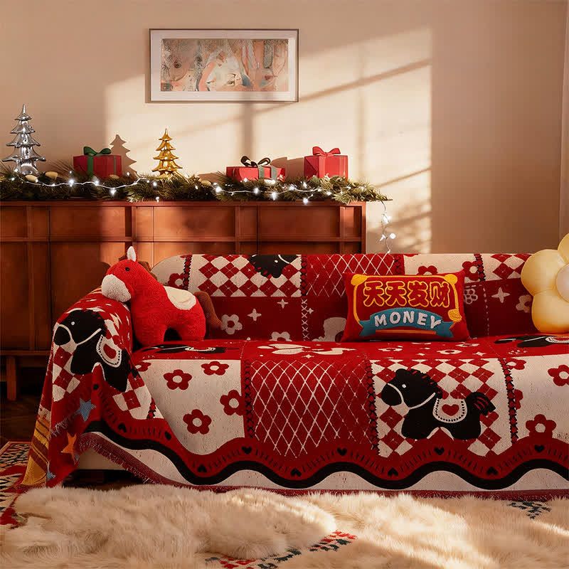 Year of the Horse Full Coverage Sofa Cover - image 1