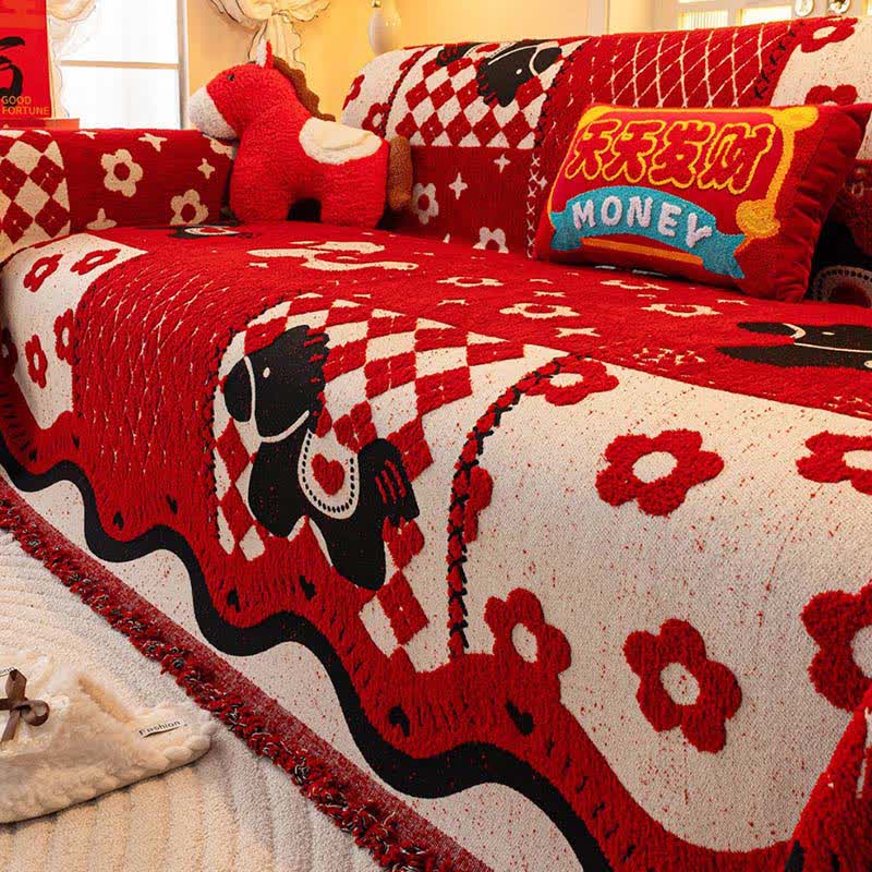 Year of the Horse Full Coverage Sofa Cover - image 2