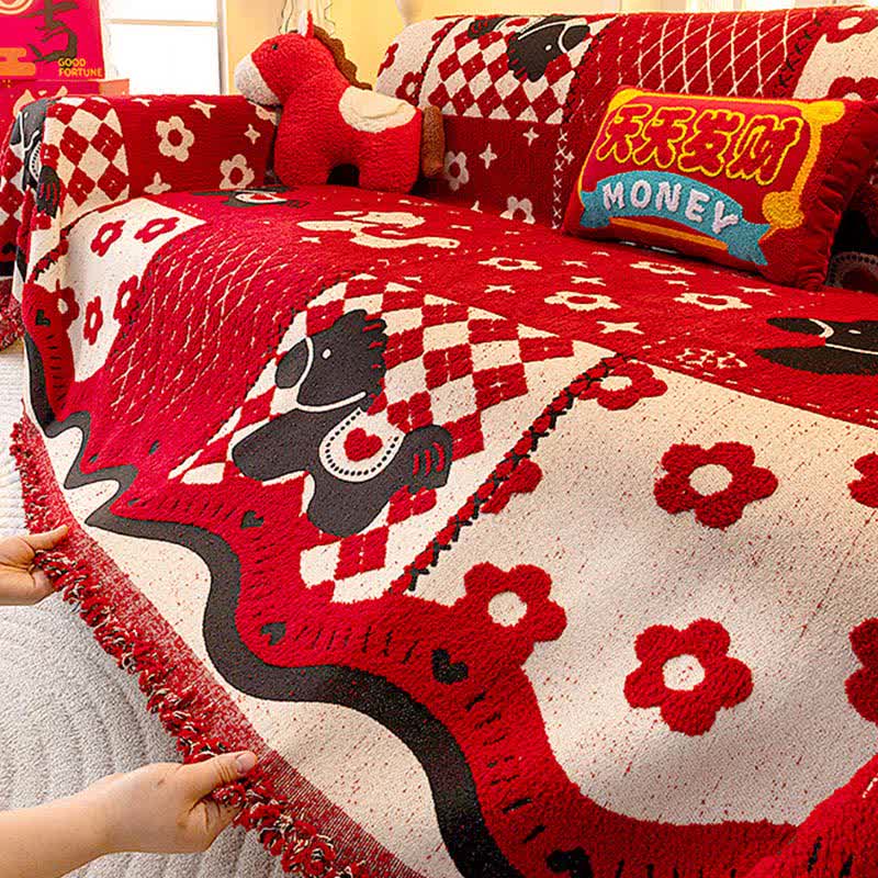 Year of the Horse Full Coverage Sofa Cover - image 3