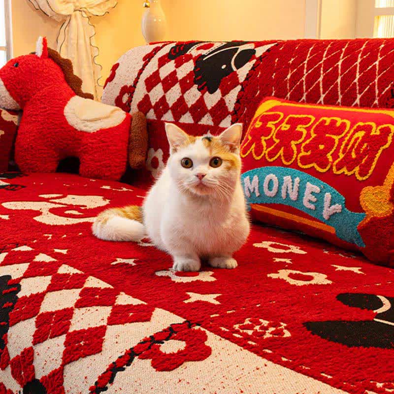 Year of the Horse Full Coverage Sofa Cover - image 4