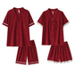 Short Sleeve Couple Cotton Pajama Set - image 1