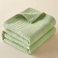 Solid Subtle Textured Cotton Quilt - Light Green - King - image 9