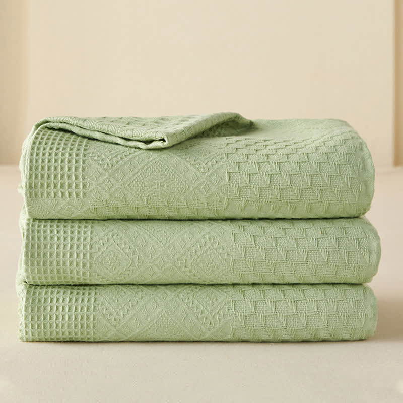 Solid Subtle Textured Cotton Quilt - image 11