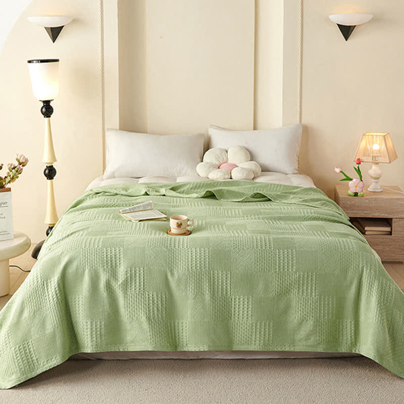 Solid Subtle Textured Cotton Quilt - image 6