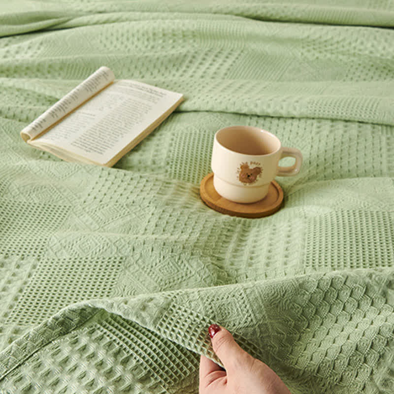 Solid Subtle Textured Cotton Quilt - image 12